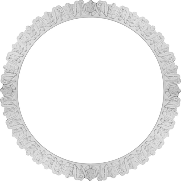 Ekena Millwork 57 3/8"OD x 46 1/8"ID x 5 5/8"W x 1"P Tirana Ceiling Ring w/ Blackthorne Center Onlays CR57TI-KIT - main